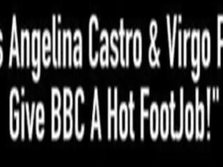 Bbws 안젤리나 카스트로 & virgo peridot 주기 영국 bbc 에이 splendid footjob&excl;