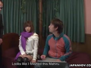 Man een enchanting japans volwassen video- ster mahiru tsubaki