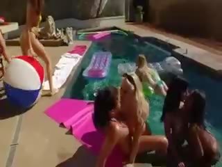 Glorious Group Anal Fun By The Swimmingpool