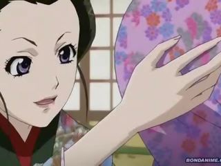 Egy összekötözve geisha kapott egy nedves csöpögő kéjsóvár punci