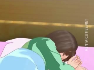 Sjarmerende 3d anime tenåring ha en våt drøm