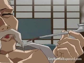 Gracious raudonplaukiai anime gėjus ninja svajojimas apie sunkus gaidžiai vidus jo užpakalio skylė